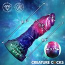 Creature Cocks Gorge Inflatable Silicone Dildo with dimensions and premium silicone features.