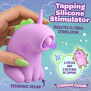 Tappyhorn Tapping Silicone Clitoral Stimulator in hand, showcasing ergonomic design and tapping stimulation features.