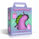 Tappyhorn Tapping Silicone Clitoral Stimulator packaging featuring a cute unicorn design.