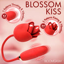 Blossom Kiss Licking Clit Stimulator with Thrusting Vibrator featuring rose-style clitoral head and thrusting bullet.