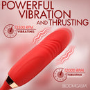 Blossom Kiss Licking Clit Stimulator with Thrusting Vibrator showing powerful vibration and thrusting features.