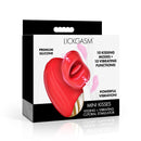 Mini Kisses Kissing and Vibrating Clitoral Stimulator packaging showcasing premium silicone and features.