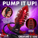 Creature Cocks Asstopus Inflatable Silicone Anal Plug Large with unique texture and pump for adjustable girth.