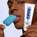 Passion Keep It Hard Stay Hard Desensitizing Gel 1.5 Oz with model holding ice pop