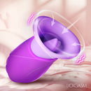 Lickgasm Licking Violet Sucking and Licking Vibrator showcasing soft silicone design and tongue-style motion.