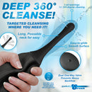 CleanStream Silicone Enema Bulb with Poseable Nozzle Black for easy 360-degree cleansing with a smooth surface.