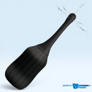 CleanStream Silicone Enema Bulb with Poseable Nozzle Black spraying water for effective cleansing.
