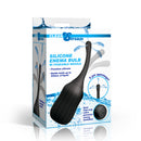 CleanStream Silicone Enema Bulb with Poseable Nozzle Black package, showcasing premium silicone and features.
