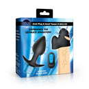 Zeus Anal Plug and Head Teaser E-Stim Kit Black packaging showcasing wireless power box and products.