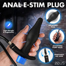 Zeus Inflatable Anal Plug and Urethral Sound E-Stim Kit held in hand, showcasing its features like adjustable pump valve and lightweight design.