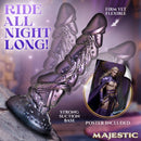 Creature Cocks Ilias Elf 8.5 Inch Silicone Dildo Purple with strong suction base and shimmering finish.