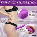 Strap U Thrusting Vibrating Strap-On with Harness Black demonstrating enhanced stimulation features and remote control functionality.