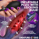 Anal Invader Inflatable Silicone Anal Plug with quick inflating valve and locking bulb for customizable pleasure.