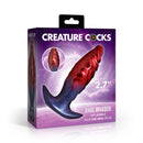 Anal Invader Inflatable Silicone Anal Plug packaging featuring a textured design and size details.