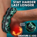 Creature Cocks Octo-Grip Silicone Cock Ring showcasing unique tentacle texture for enhanced performance.