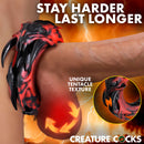 Creature Cocks Hell Fang Silicone Cock Ring featuring unique tentacle texture for enhanced performance.