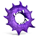 Creature Cocks Constrictor Silicone Cock Ring Purple with spiked design and fang details.