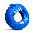 Creature Cocks Venom Loop Silicone Cock Ring Twilight Blue with inward-facing fangs and a textured band.