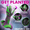Creature Cocks Alien Bloom Expanding Silicone Anal Plug with remote, 6 patterns of vibration and expansion, 3 speeds.