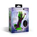 Creature Cocks Alien Bloom Expanding Silicone Anal Plug packaging with vibrant design and remote control features.