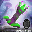 Creature Cocks Alien Bloom Expanding Silicone Anal Plug with remote in vibrant alien colors.