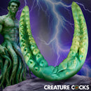 Creature Cocks Dual Kraken Silicone Double Dildo Green with textured tentacle design and sea-monster theme.