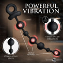 Master Series Balls Deep Vibrating Silicone Anal Beads with powerful vibration and triple motors for intense stimulation.