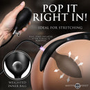 Master Series Ass Expander Magnetic Inflatable Anal Plug with squeeze bulb for customized stretching.