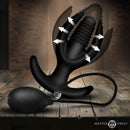 Master Series Ass Lock Magnetic Inflatable Anchor Anal Plug with inflation bulb for adjustable fullness.