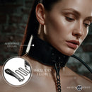 Master Series Constrict Inflatable Collar with Leash Black on model showing adjustable collar and included leash.
