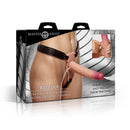 Breeder Stretchy Skin Squirting Silicone Dildo with Harness packaging with adjustable straps for secure wear.