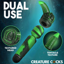 Octo Wand Silicone Vibrating Wand With Attachment featuring textured head and tentacle attachment for dual use.