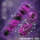 Creature Cocks Tenta Wand Silicone Vibrating Wand Purple with removable tentacle attachment for multi-directional stimulation.