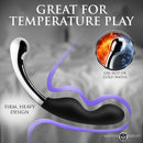 Dual Desire Dual-Ended Silicone and Metal Dildo with a firm, heavy design, perfect for temperature play.