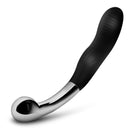 Dual Desire Dual-Ended Silicone and Metal Dildo featuring a textured silicone shaft and a smooth metal end.