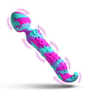 Kraken Wand Dual-Ended Silicone Wand Massager with ribbed and textured design, offering dual stimulation options.