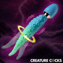 Creature Cocks Deep Squirmer Squirming Silicone Vibrator showcased with vibrant colors and suction cup texture.