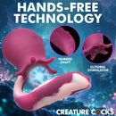 Creature Cocks Deep Seeker Gyrating Octopus Vibrator Purple with nubbed shaft and clitoral stimulator features.