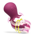 Creature Cocks Deep Seeker Gyrating Octopus Vibrator Purple showing spinning clitoral arm and ribbed shaft.