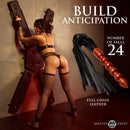 Master Series Lasher Leather Flogger with Wooden Anal Handle - Image 3