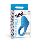 Bang Vibrating Silicone C-Ring Black packaging showcasing the unique design and features for couples' pleasure.