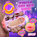 Hentai Fantasies Miyabi the Succubus Mouth Egg Masturbator with ultra realistic TPE lips in hand.
