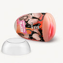 Mochi the Cat Girl Pussy Egg Masturbator featuring a tight, ribbed tunnel in a compact design.