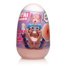 Haruka the Gamer Girl Pussy Egg Masturbator in egg-style case with anime design and ribbed tunnel