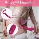 10X Pleasure Poser Posable Vibrating Strapless Strap-On features dual motors and a remove control for powerful vibrations.