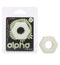 ALPHA PROLONG SEXAGON RING in packaging with liquid silicone glow-in-the-dark design enhancing sensual experiences and prolonging pleasure