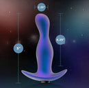Anal Adventures Matrix Odyssey Prostate Simulator in Space Age Blue with dimensions shown in a galaxy-themed background.