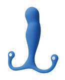 Aneros Maximus Syn Trident Prostate Stimulator Blue featuring a soft silicone finish and hands-free design