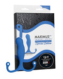 Aneros Maximus Syn Trident Prostate Stimulator Blue in packaging for prostate health awareness initiative.