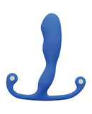 Aneros Helix Syn Trident Prostate Stimulator Blue with ergonomic design and smooth texture for enhanced pleasure.